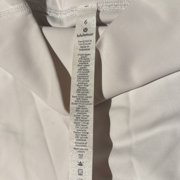 Lululemon Size 6 Women's White High-Waisted Leggings - Picture 2 of 3